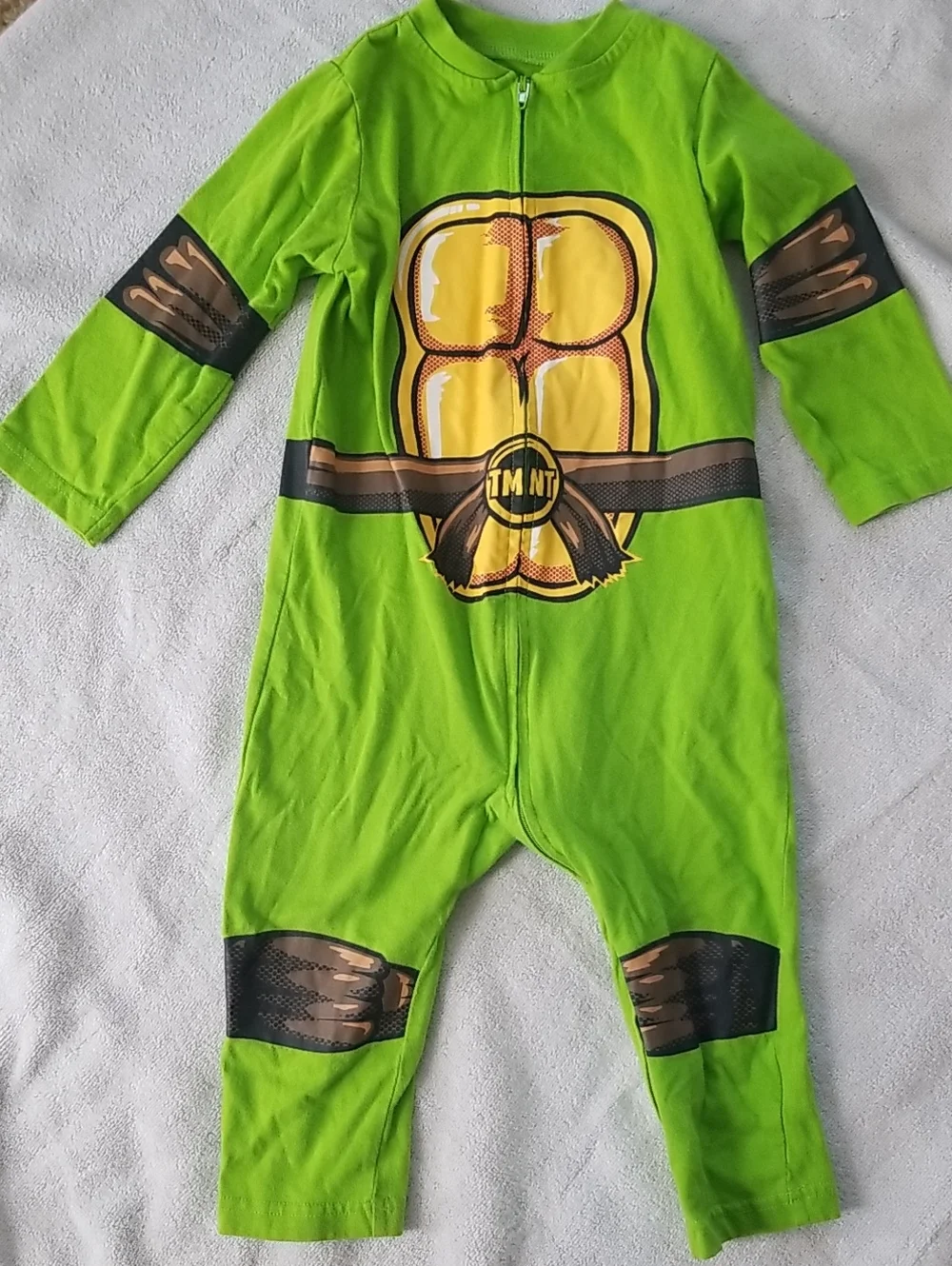 Nickolodeon TMNT Green Ninja Turtle Kids Onesie- Pajamas Or Costume